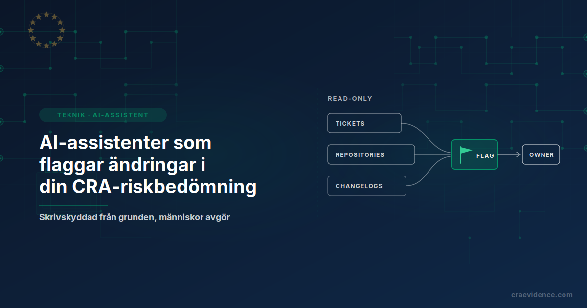 Ärenden, kodförråd och ändringsloggar som matar en flagga till ägaren