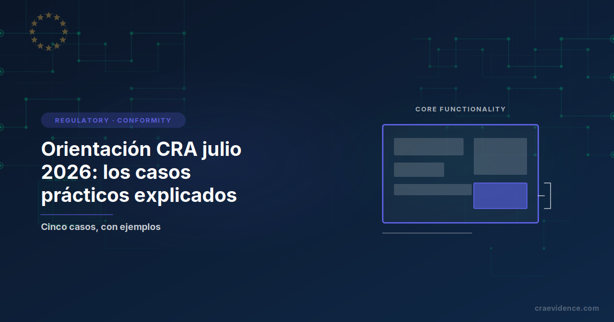 Tarjeta de vista previa del blog titulada 'Los casos prácticos explicados' junto a una ilustración de un componente pequeño destacado dentro del contorno de un producto más grande