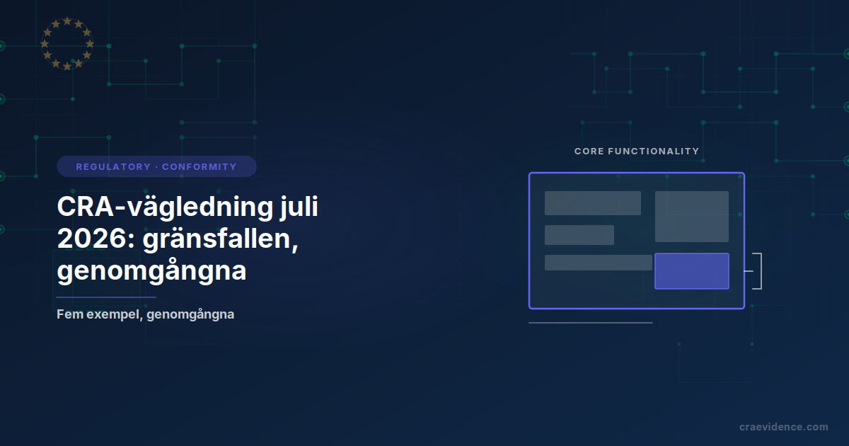 Blogginläggets förhandsvisningskort med titeln 'Gränsfallen, genomgångna' bredvid en illustration av en liten markerad komponent inuti en större produktkontur