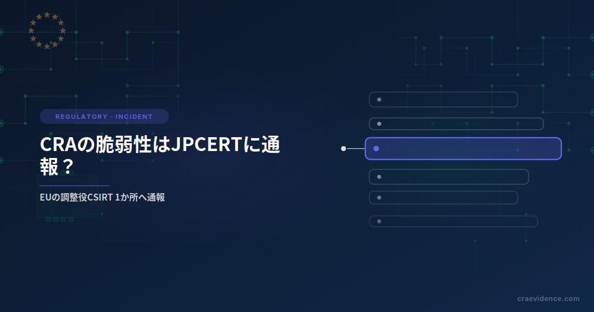 CRAの脆弱性報告をEU27か国のいずれか1つの調整役CSIRTに振り分ける決定木