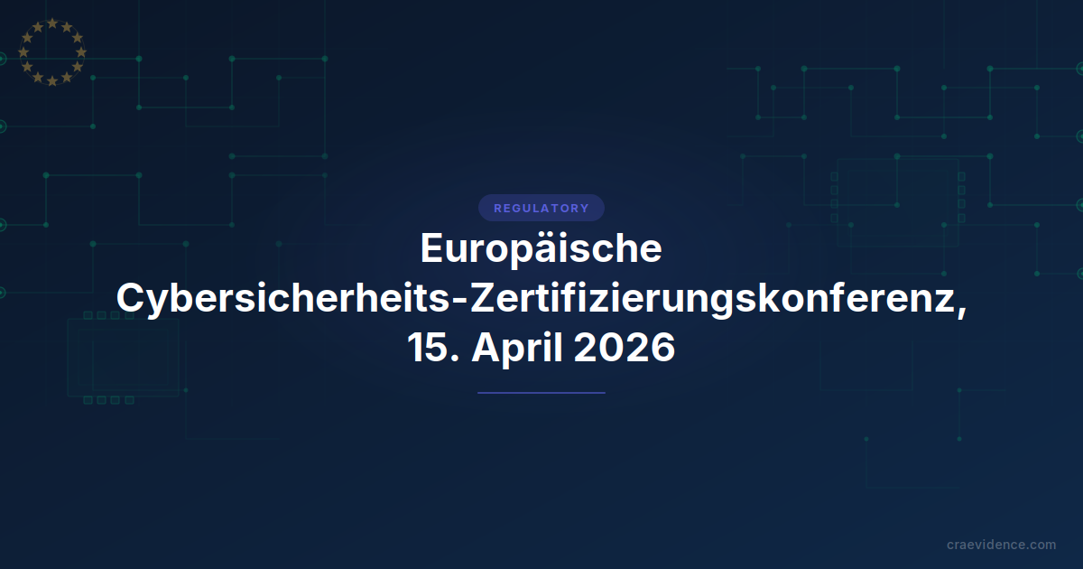 ENISA Europäische Cybersicherheits-Zertifizierungskonferenz 2026, 15. April 2026, Ayia Napa