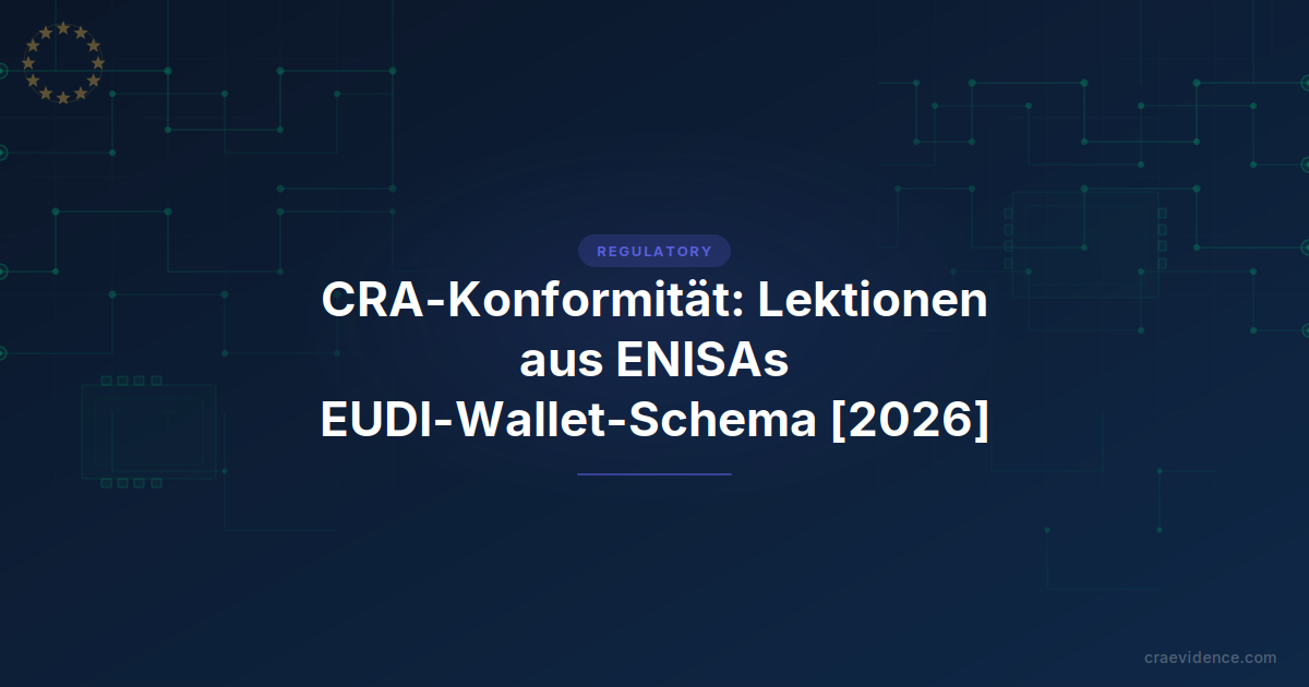 ENISA EUDI-Wallet-Zertifizierungsschema und CRA-Konformitaetsbewertung