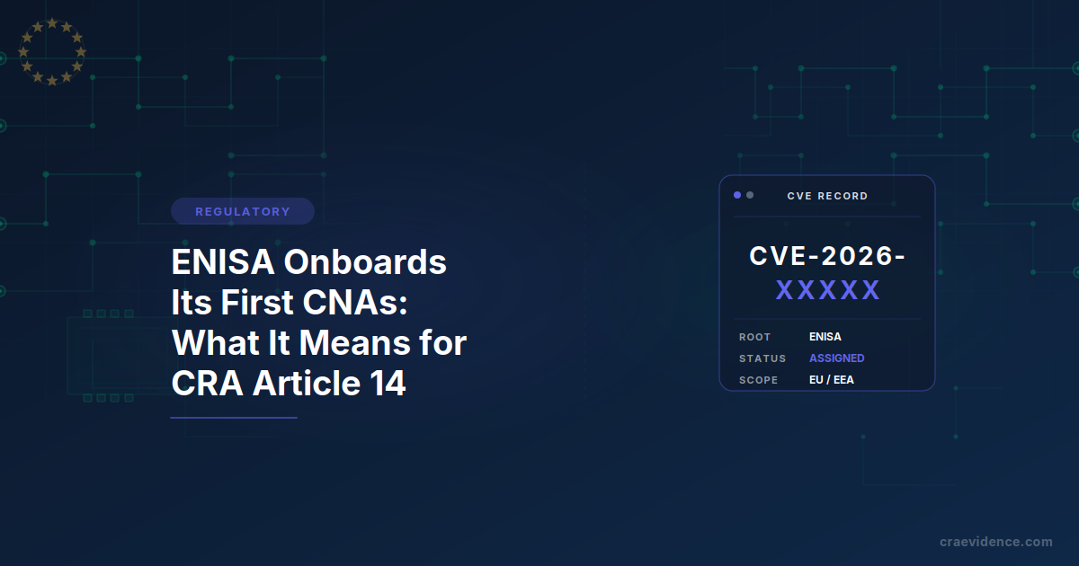 ENISA onboards first CNAs under ENISA Root - CRA Article 14 vulnerability reporting chain