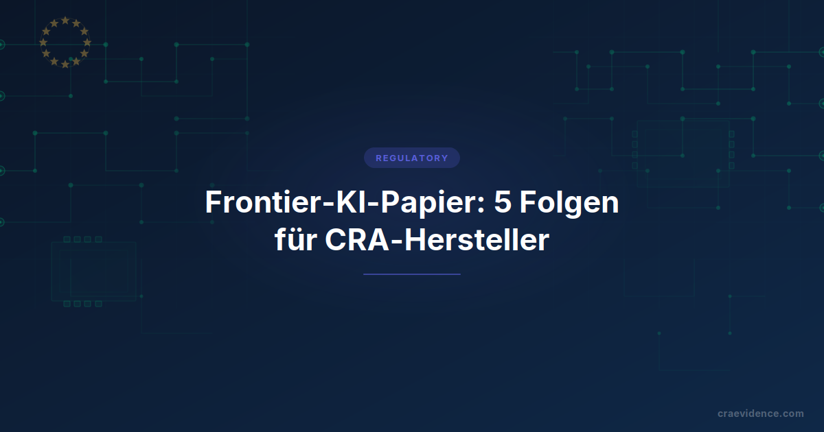 ENISAs Sicht auf Cybersicherheit im Zeitalter der Frontier-KI und was sich dadurch für CRA-Hersteller ändert