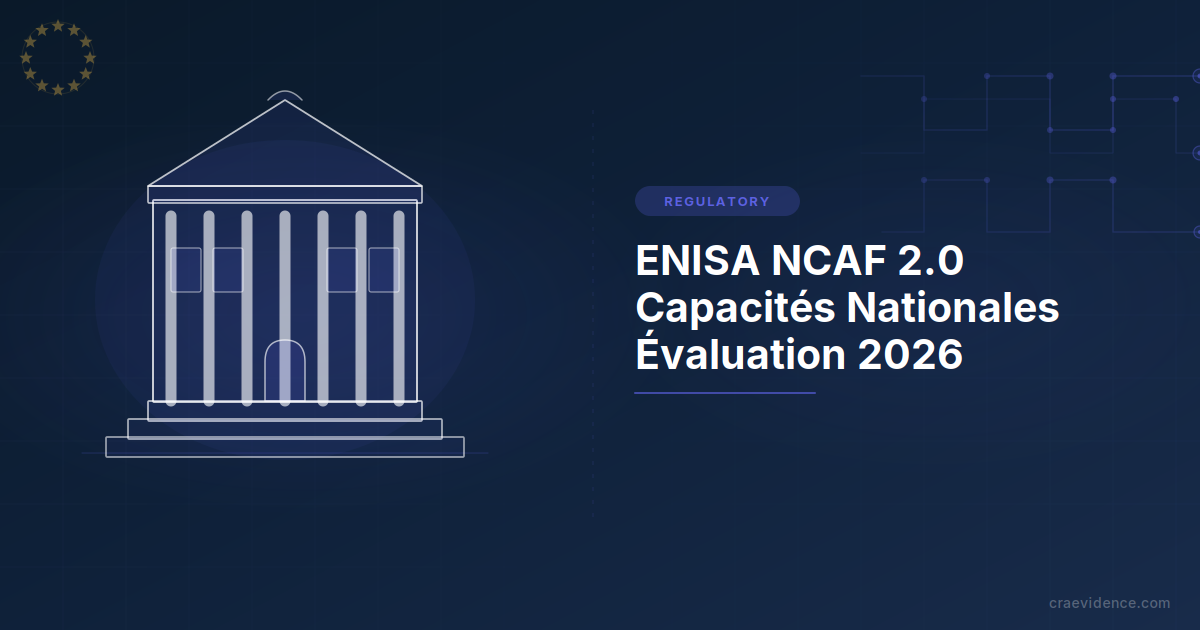 Schéma du cadre ENISA NCAF 2.0 : 20 objectifs stratégiques répartis en quatre clusters, publié en avril 2026