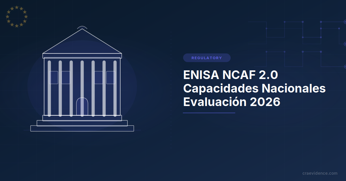 Diagrama del marco ENISA NCAF 2.0: 20 objetivos estratégicos en cuatro clústeres, publicado en abril de 2026