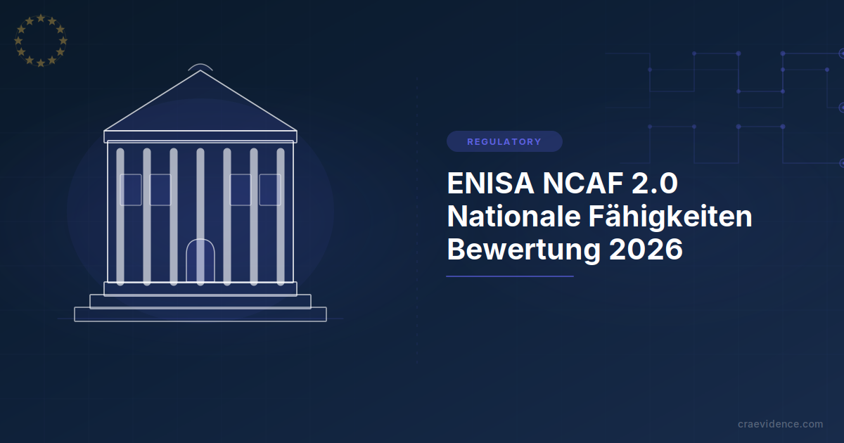 ENISA NCAF 2.0 Rahmendiagramm: 20 strategische Ziele in vier Clustern, veröffentlicht April 2026