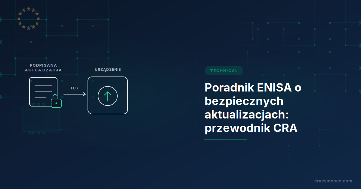 Poradnik techniczny ENISA o bezpiecznych mechanizmach aktualizacji, projekt mapujący zagrożenia cyklu aktualizacji na kontrole dla producentów objętych CRA