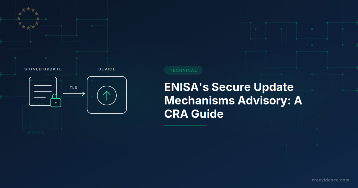 ENISA Technical Advisory on Secure Update Mechanisms, a draft guide mapping update lifecycle threats to controls for CRA manufacturers