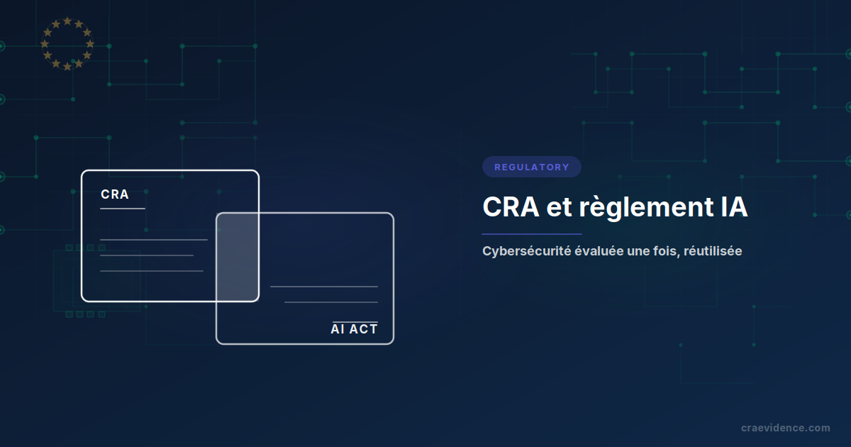 La zone de chevauchement étroite où un produit est à la fois un produit comportant des éléments numériques au titre du CRA et un système d'IA à haut risque au titre du règlement IA