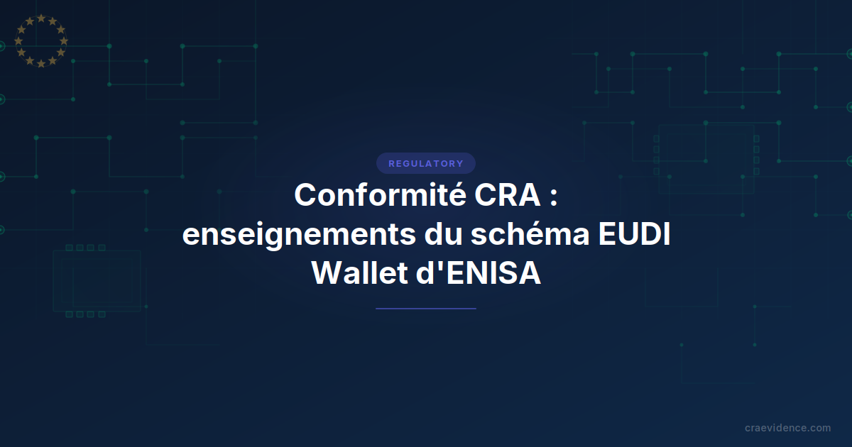 Schéma de certification ENISA EUDI Wallet et évaluation de la conformité CRA