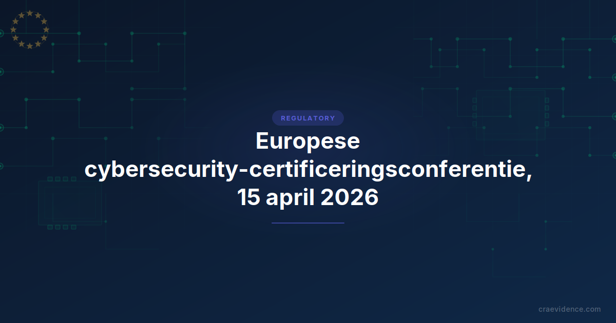 ENISA 2026 Europese cybersecurity-certificeringsconferentie, 15 april 2026, Ayia Napa