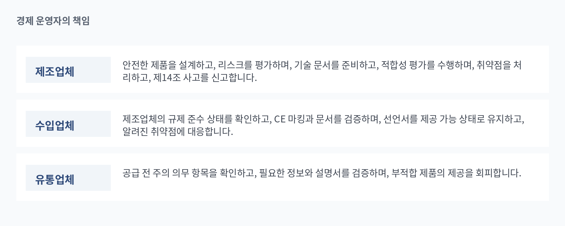 경제 운영자의 책임