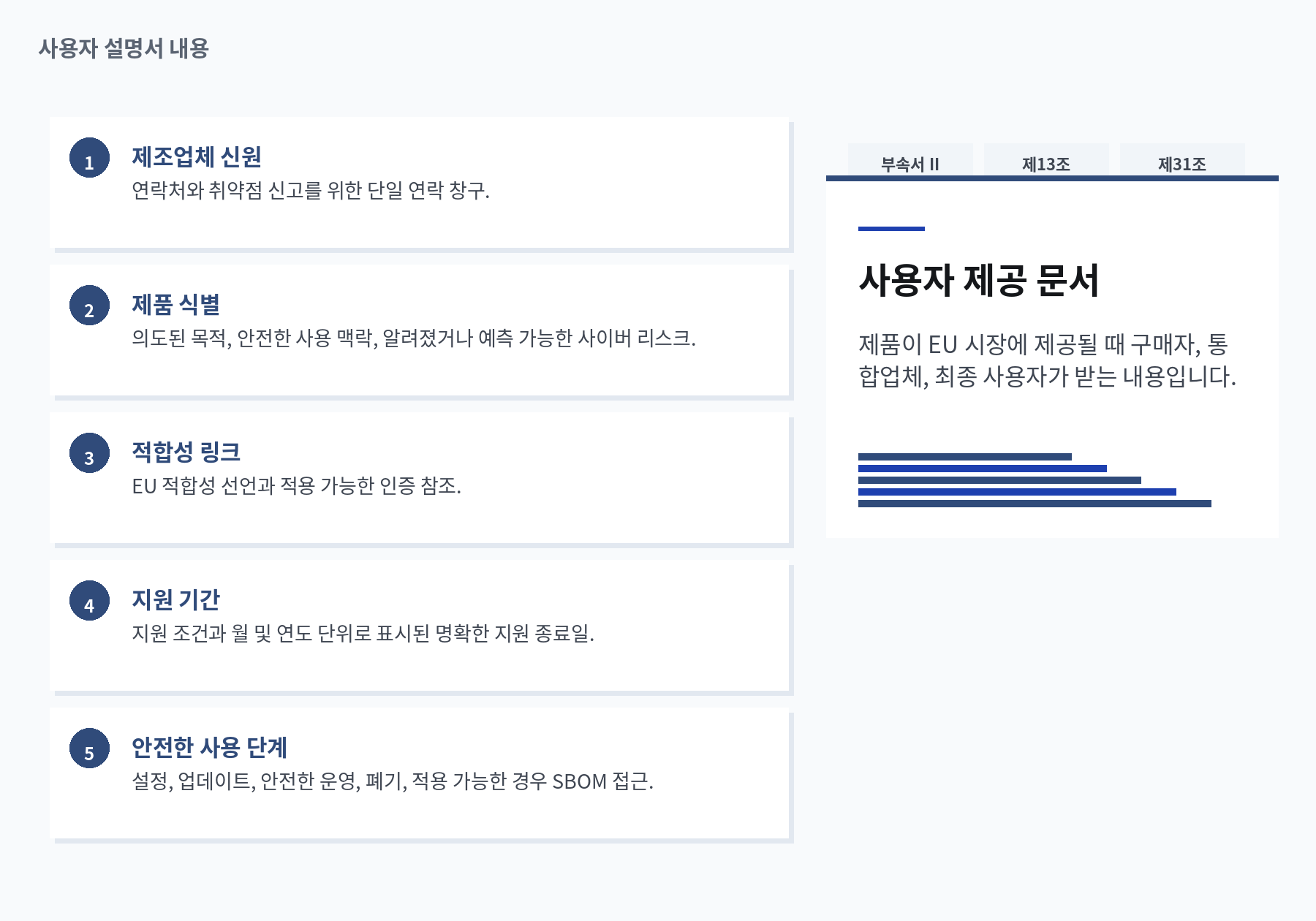 사용자 설명서 내용
